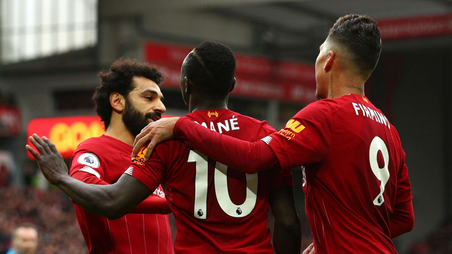 Salah, Mane and Firmino.
