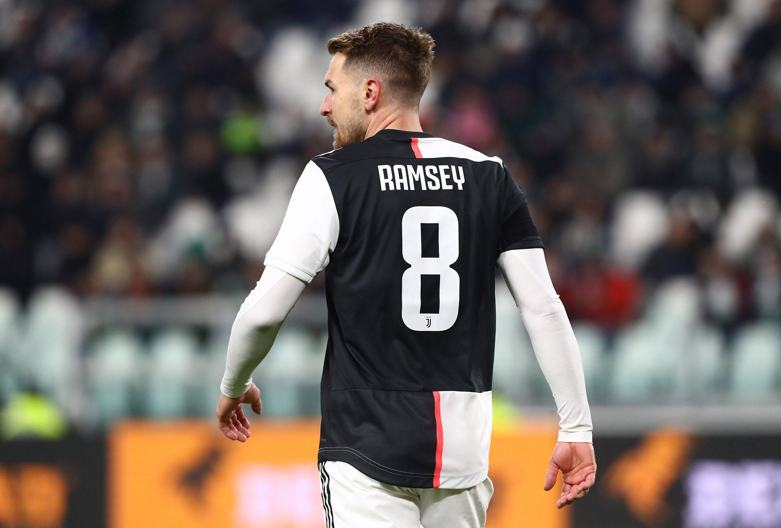 TURIN, ITALY - JANUARY 19: Aaron Ramsey of Juventus FC looks on during the Serie A match between Juventus and Parma Calcio at Allianz Stadium on January 19, 2020 in Turin, Italy. PHOTO BY MARCO LUZZANI/GETTY IMAGES.