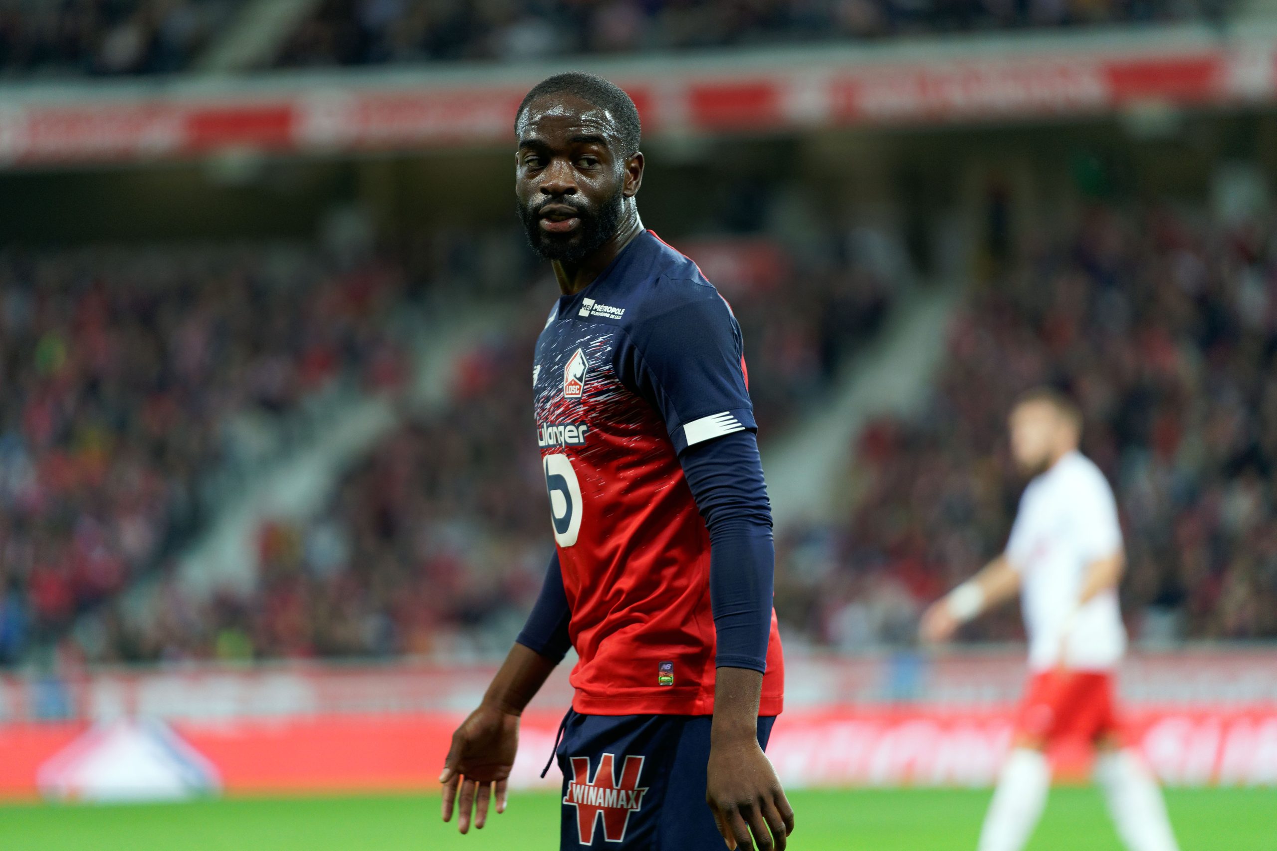 LILLE, FRANCE - OCTOBER 06: Lille's Jonathan Ikoné during the Ligue 1 match between Lille OSC and Nimes Olympique at Stade Pierre Mauroy on October 06, 2019 in Lille, France. (Photo by Sylvain Lefevre/Getty Images)