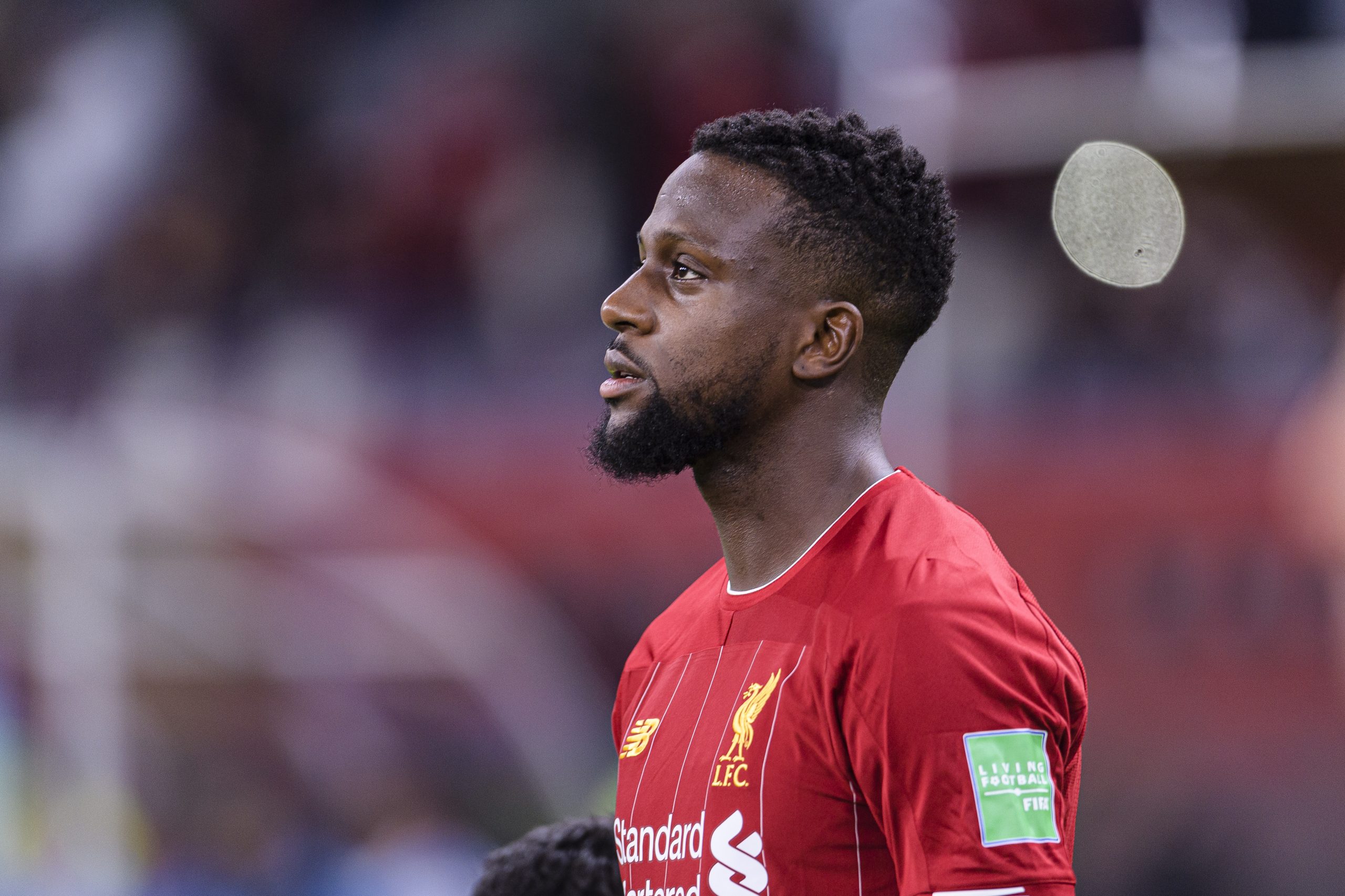 DOHA, QATAR - DECEMBER 18: Divock Origi of Liverpool getting into the field during FIFA Club World Cup Semi-Final match between Monterrey and Liverpool FC at Education City Stadium on December 18, 2019 in Doha, Qatar.