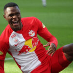 SALZBURG, AUSTRIA - APRIL 4: Patson Daka of Salzburg during the tipico Bundesliga match between FC Red Bull Salzburg and SK Puntigamer Sturm Graz at Red Bull Arena on April 4, 2021 in Salzburg, Austria.