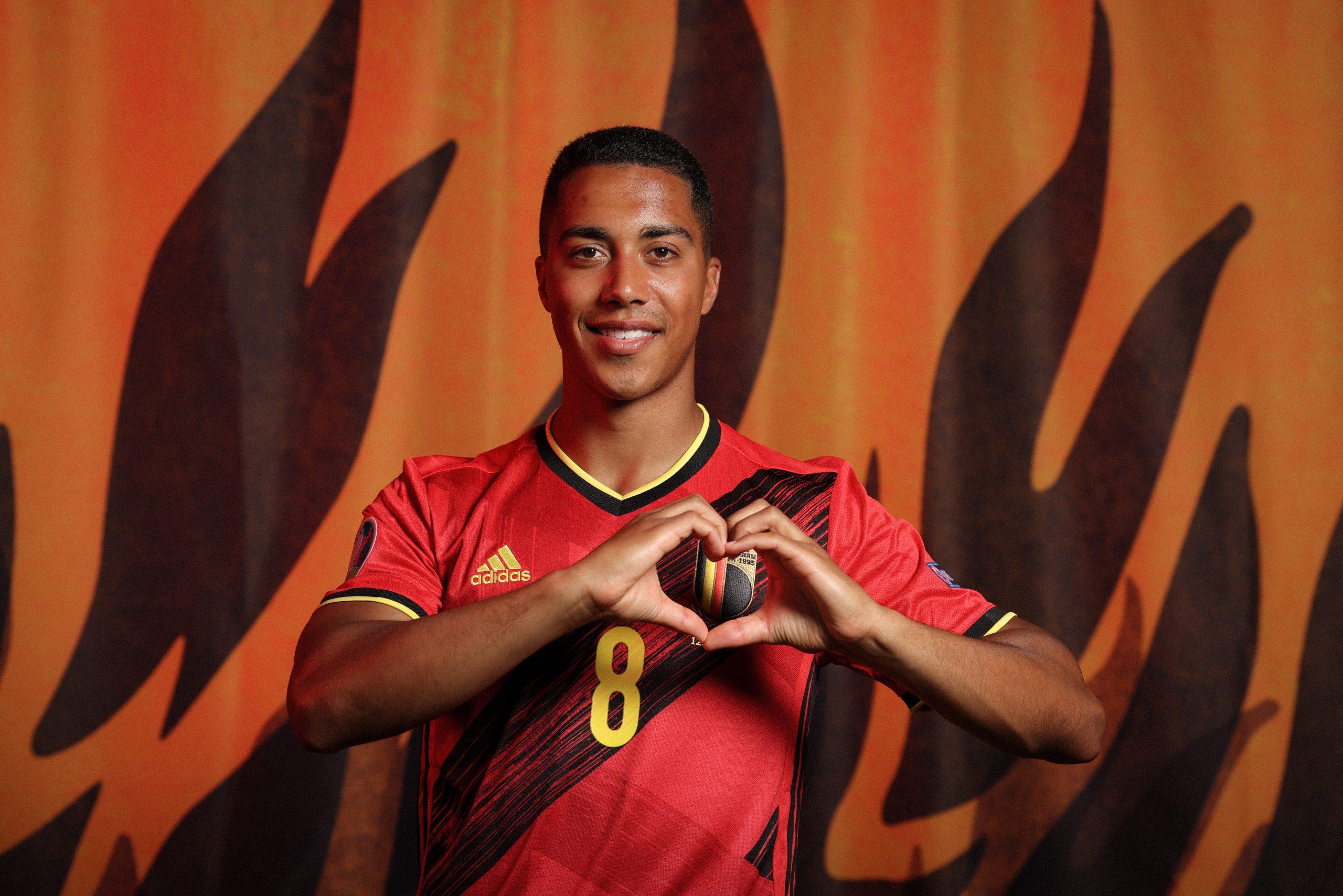 TUBIZE, BELGIUM - JUNE 08: Youri Tielemans of Belgium poses during the official UEFA Euro 2020 media access day on June 08, 2021 in Tubize, Belgium.