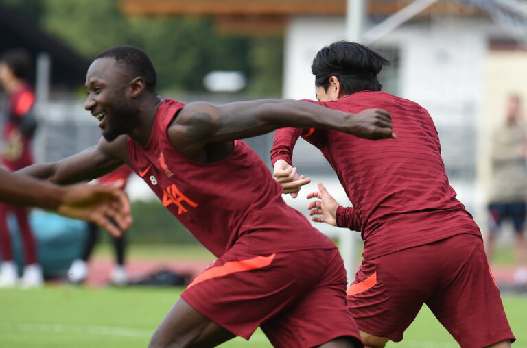 UNSPECIFIED, AUSTRIA - JULY 19:(THE SUN OUT, THE SUN ON SUNDAY OUT) Naby Keita of Liverpool during a training session on July 19, 2021 in UNSPECIFIED, Austria. (Photo by John Powell/Liverpool FC via Getty Images)