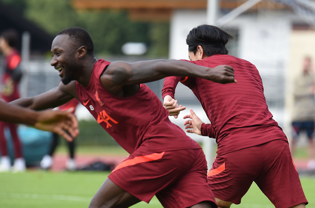 UNSPECIFIED, AUSTRIA - JULY 19:(THE SUN OUT, THE SUN ON SUNDAY OUT) Naby Keita of Liverpool during a training session on July 19, 2021 in UNSPECIFIED, Austria. (Photo by John Powell/Liverpool FC via Getty Images)