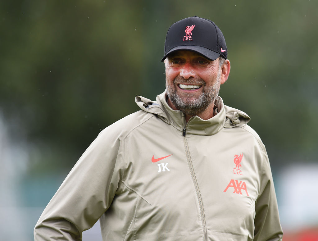 UNSPECIFIED, AUSTRIA - AUGUST 01: (THE SUN OUT. THE SUN ON SUNDAY OUT) Jurgen Klopp manager of Liverpool during a training session on August 01, 2021 in UNSPECIFIED, France. (Photo by John Powell/Liverpool FC via Getty Images)