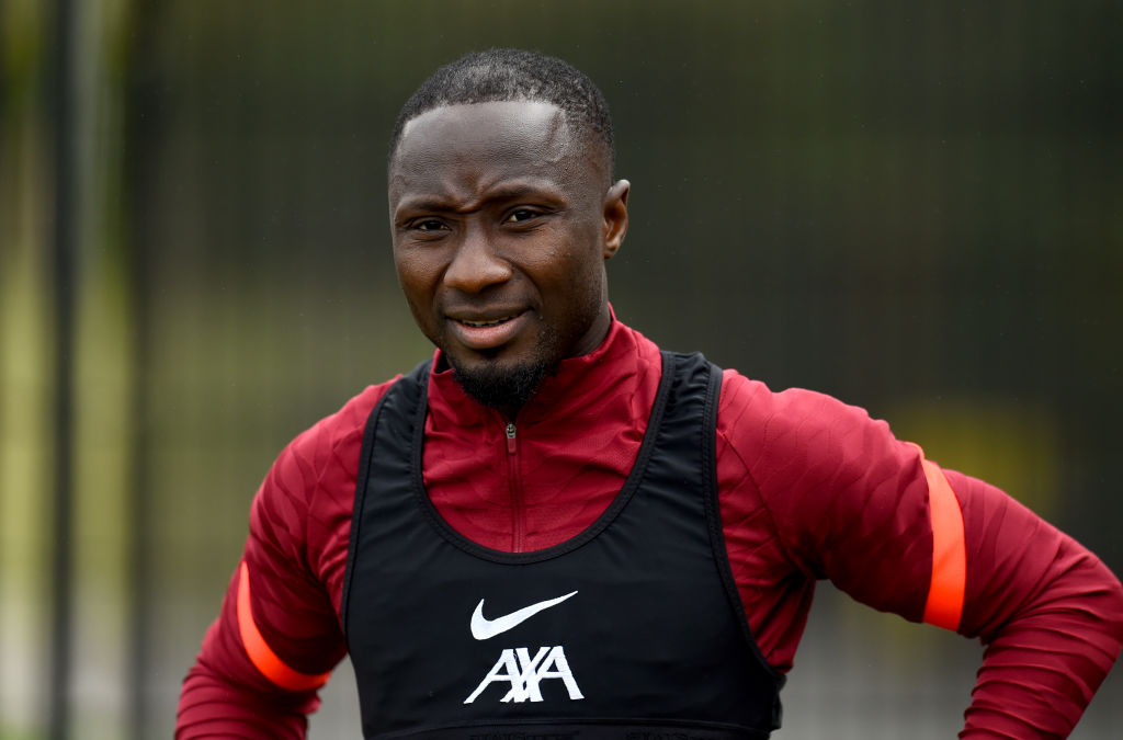 KIRKBY, ENGLAND - AUGUST 17: (THE SUN OUT, THE SUN ON SUNDAY OUT) Naby Keita of Liverpool during a training session at AXA Training Centre on August 17, 2021 in Kirkby, England. (Photo by Andrew Powell/Liverpool FC via Getty Images)