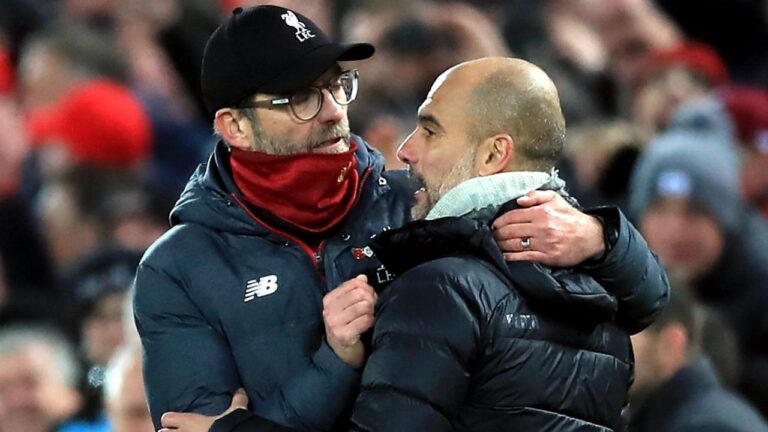 Jurgen Klopp and Pep Guardiola