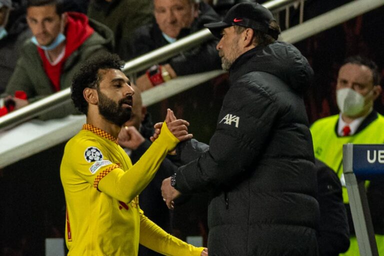 Jurgen Klopp and Mohamed Salah
