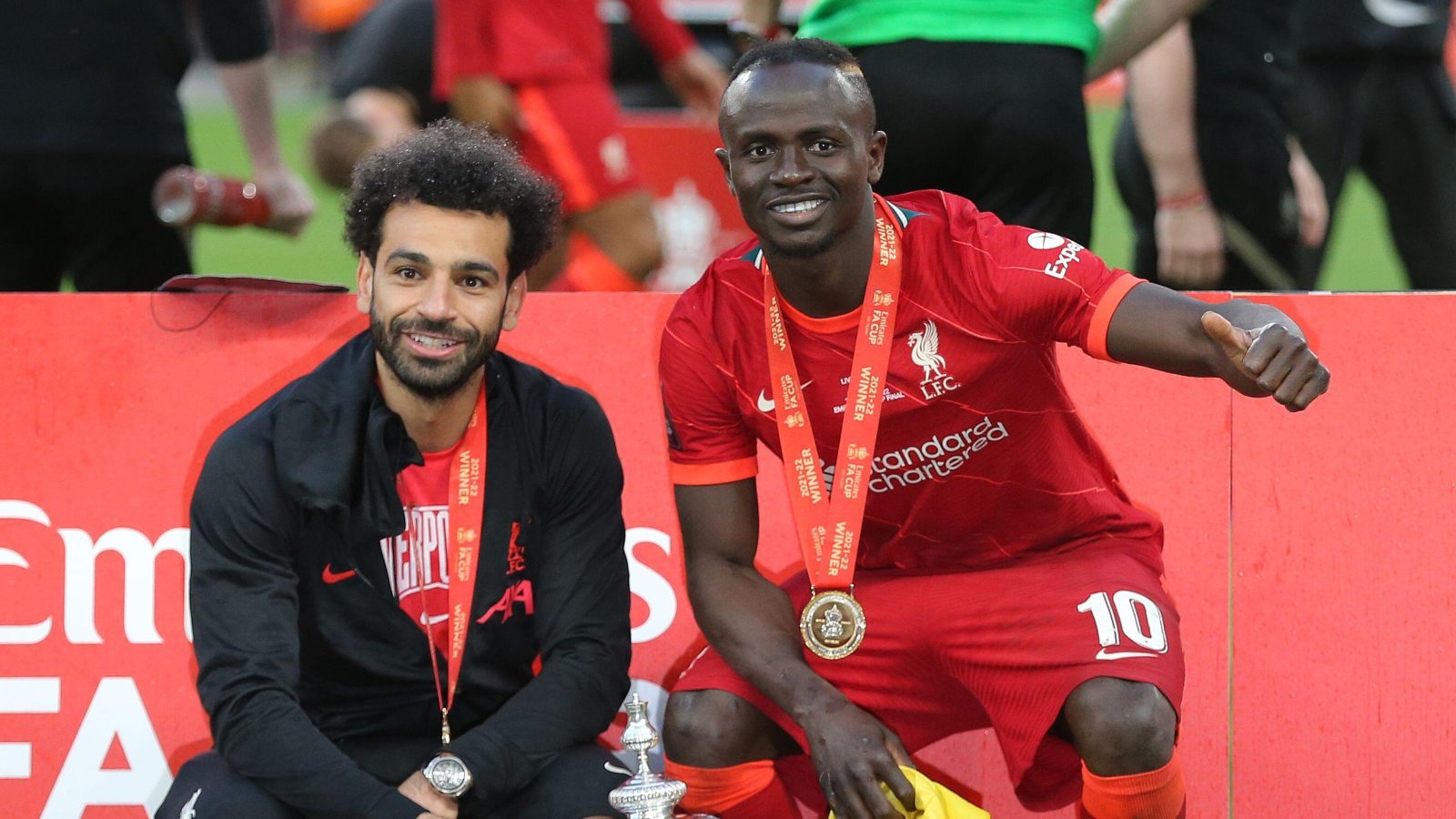 Sadio Mane and Mohamed Salah