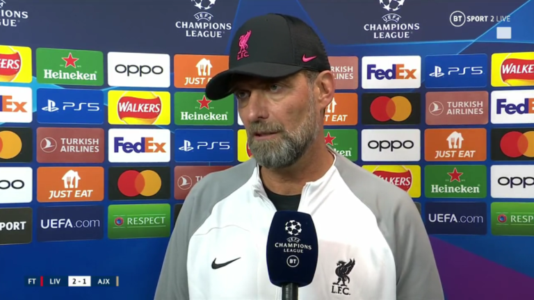 Jurgen Klopp After The Ajax Game