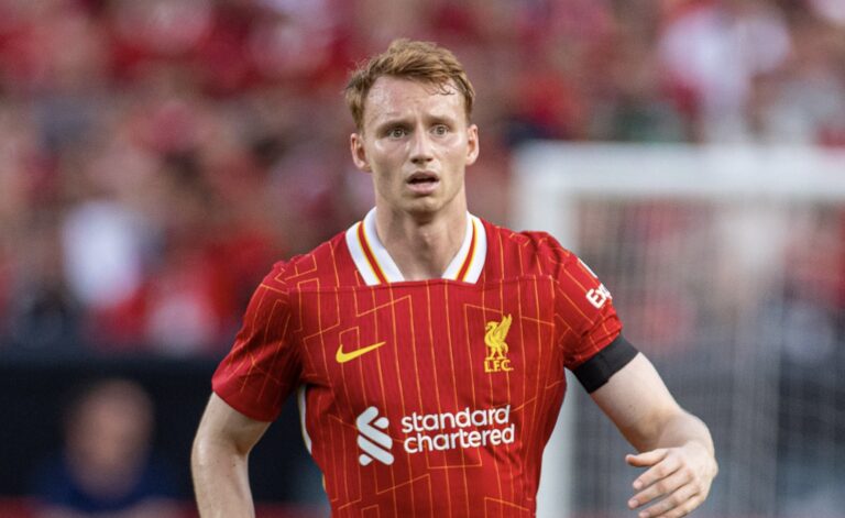 Football - Pre-Season - Liverpool FC v Arsenal FC PHILADELPHIA - Wednesday, July 31, 2024: Liverpool s Sepp van den Berg