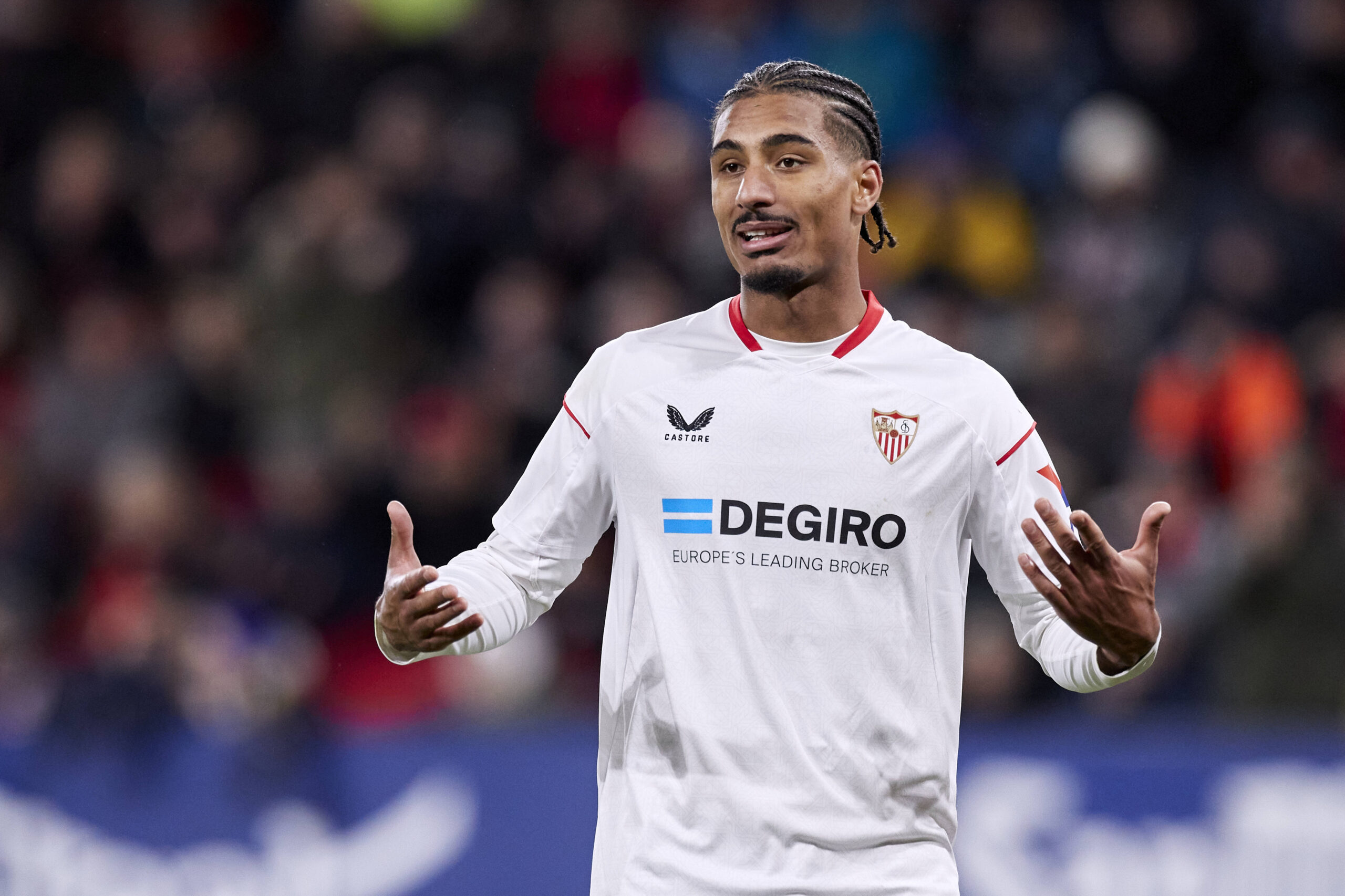 CA Osasuna vs Sevilla FC - Copa del Rey Loic Bade of Sevilla FC reacts during the Copa Del Rey Quarter Final match betwe