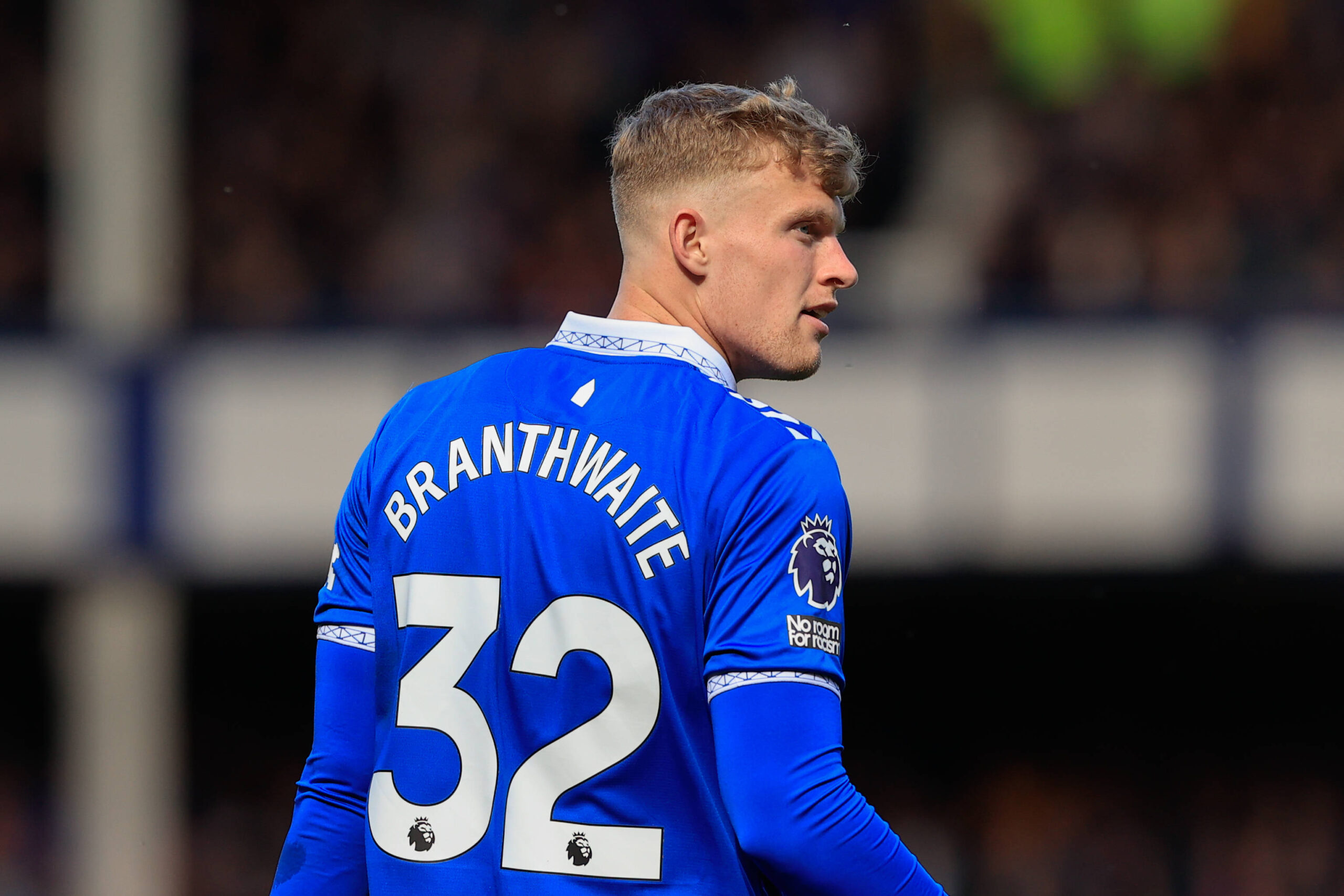 Everton v Burnley Premier League 06/04/2024. Jarrad Branthwaite (32) of Everton during the Premier League match between