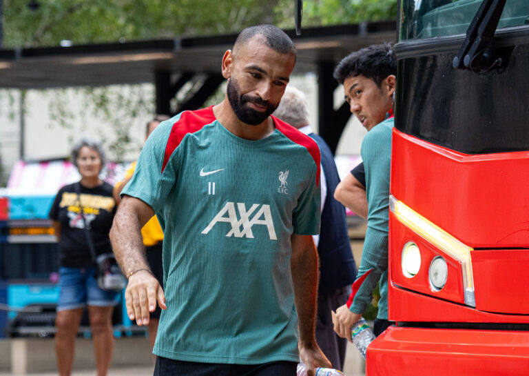 Sport Bilder des Tages Football - Pre-Season - Liverpool in Pittsburgh PITTSBURGH - Tuesday, July 23, 2024: Liverpool s
