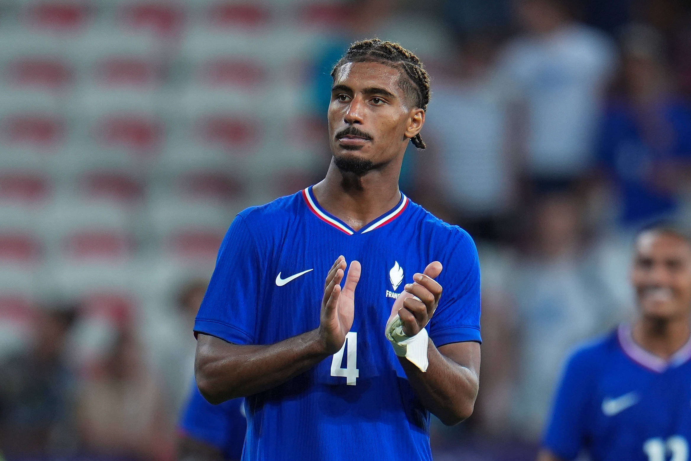 End of the match, Loïc Badé (France), Football , France vs USA during the Olympic Games, Olympische Spiele, Olympia, OS