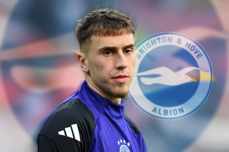 FOTOMONTAGE: U21, U 21 Nationalspieler Brajan Gruda vom Bundesligisten FSV Mainz 05 vor Wechsel zum englischen Premier-L