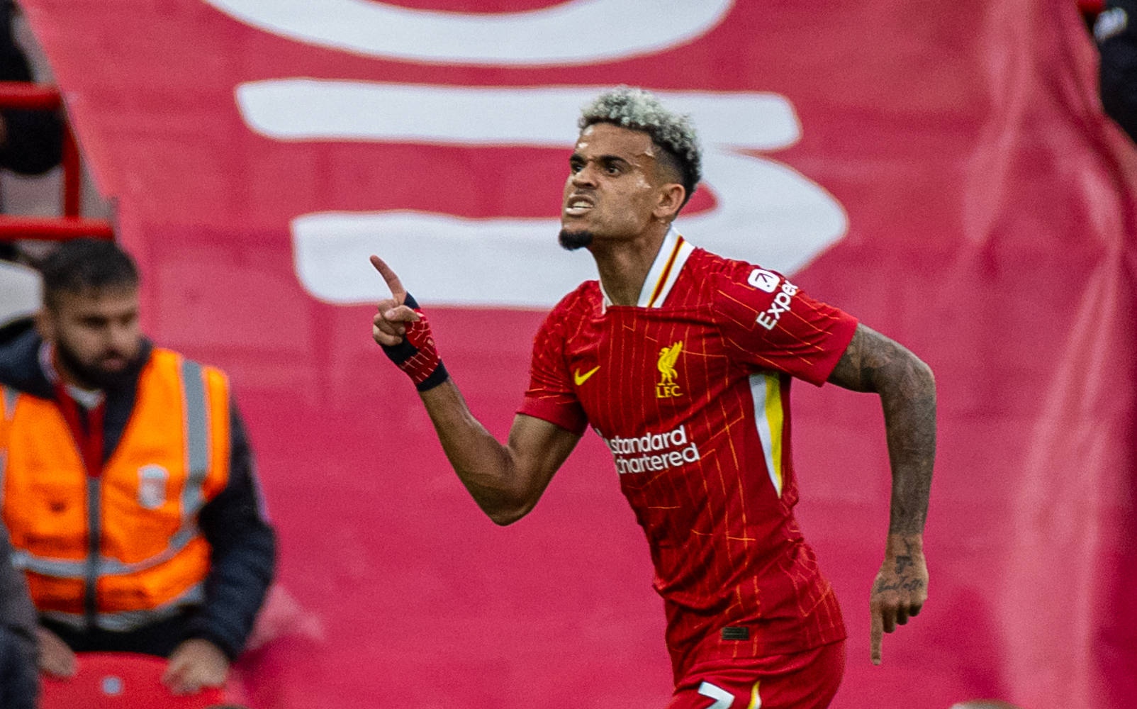 Football - FA Premier League - Liverpool FC v Brentford FC LIVERPOOL, ENGLAND - Sunday, August 25, 2024: Liverpool s Lui