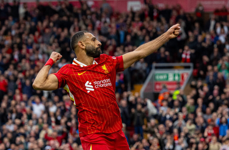 Football - FA Premier League - Liverpool FC v Brentford FC LIVERPOOL, ENGLAND - Sunday, August 25, 2024: Liverpool s Moh