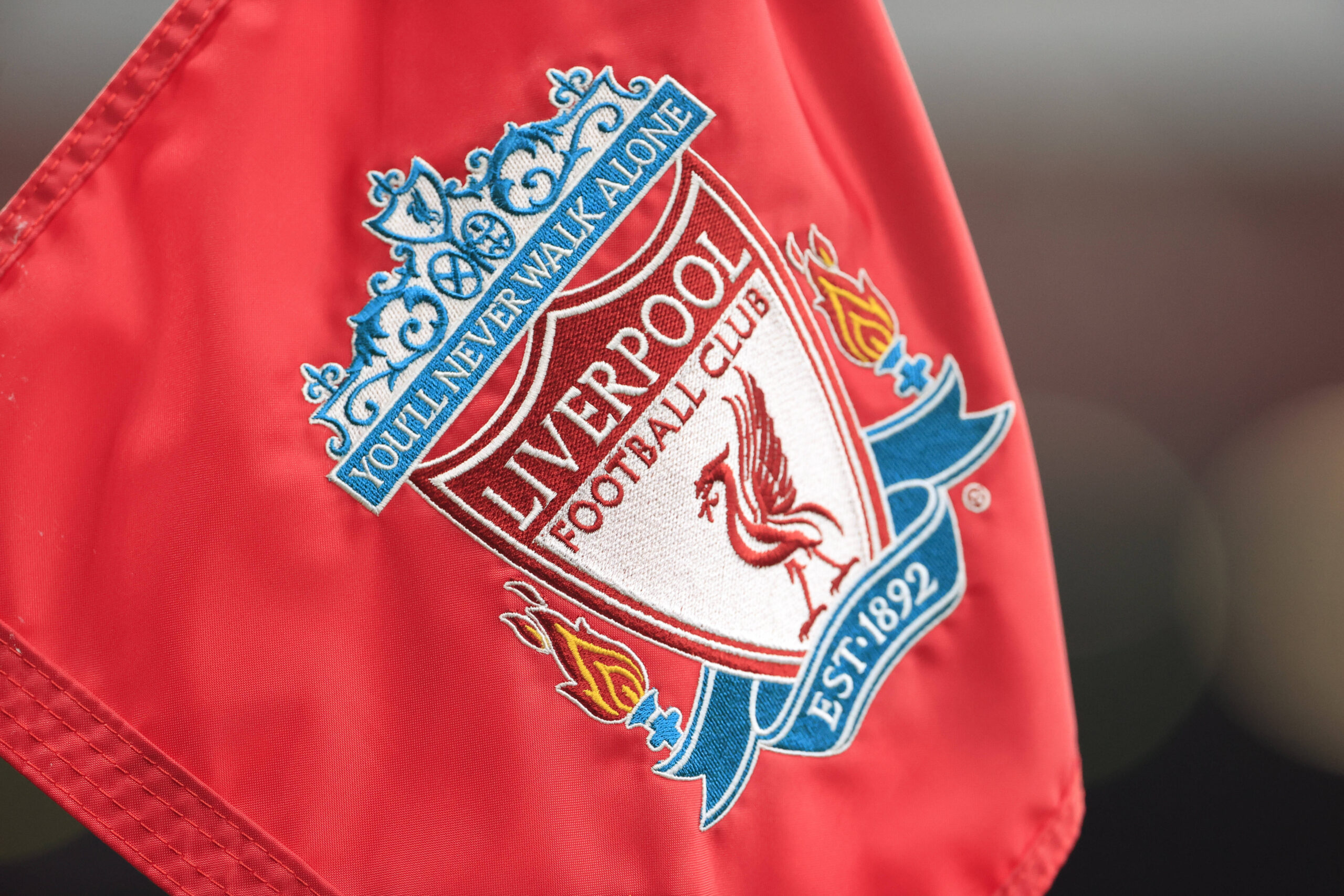 Liverpool v Brentford Premier League 25/08/2024. Liverpool corner flag during the Premier League match between Liverpool