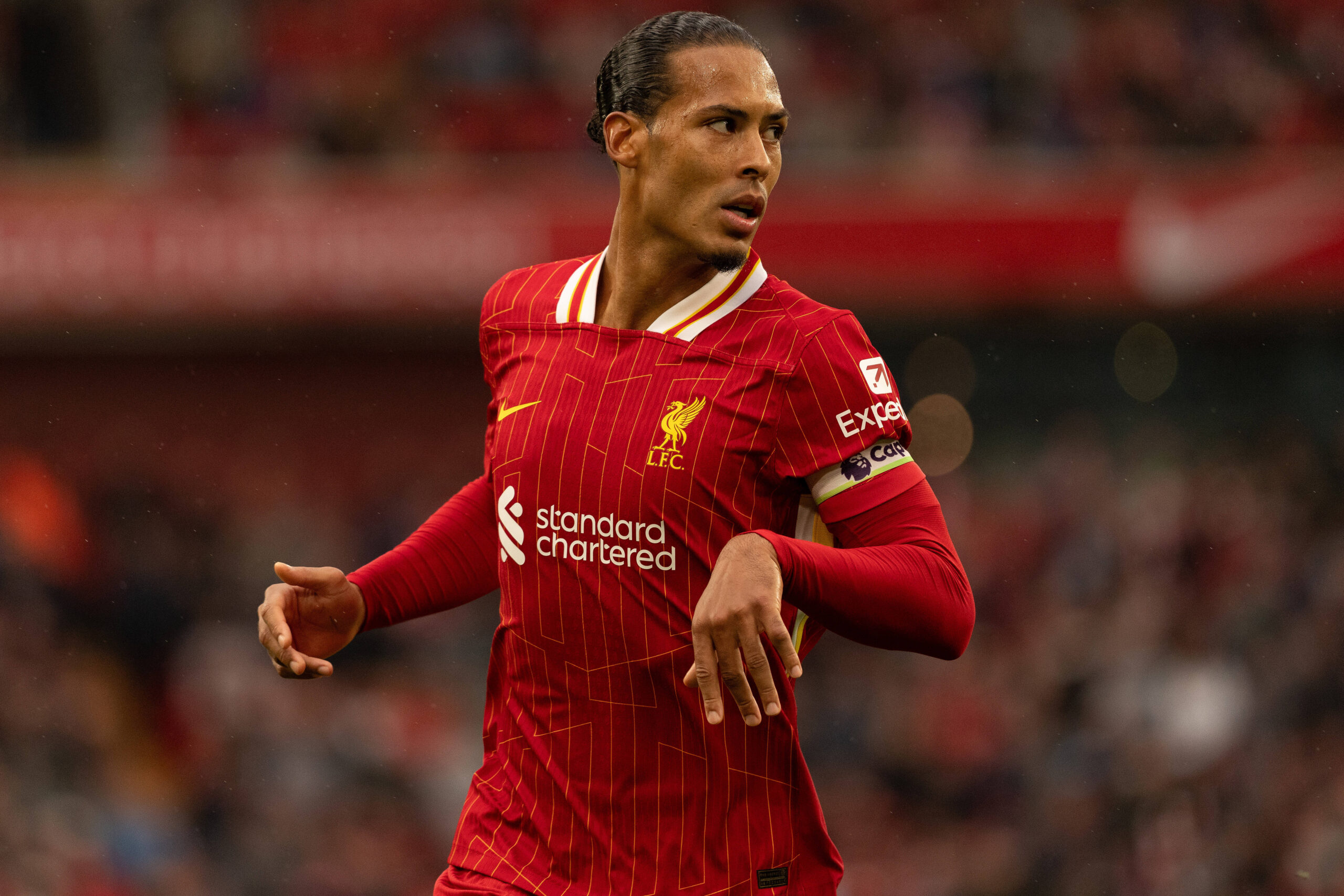 Liverpool FC v Brentford FC - Premier League Virgil van Dijk of Liverpool during the Premier League match between Liverp
