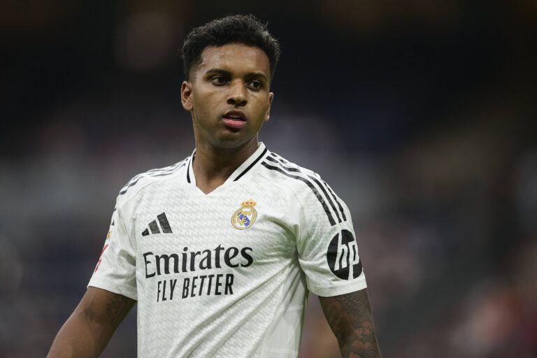 LaLiga EA Sports, Real Madrid v Real Valladolid MADRID, SPAIN - AUGUST 26: Rodrygo Goes right winger of Real Madrid look