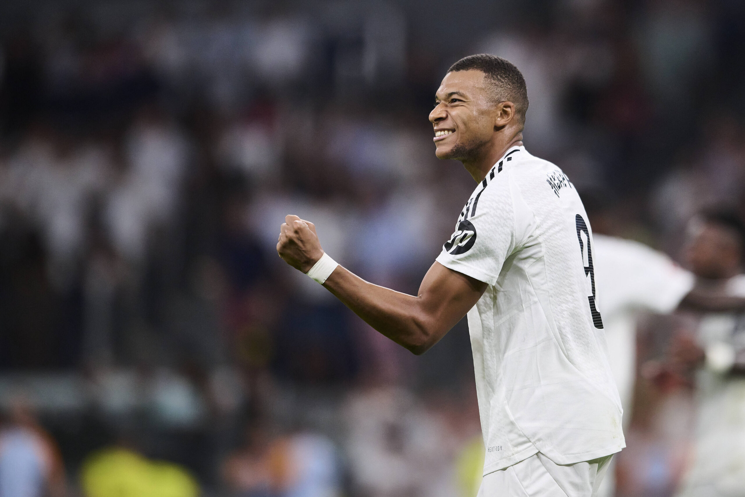 LaLiga EA Sports, Real Madrid v Real Betis MADRID, SPAIN - SEPTEMBER 1: Kylian Mbappe centre-forward of Real Madrid cele