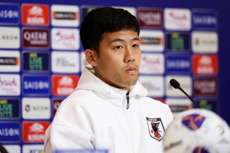 SAITAMA, JAPAN - SEPTEMBER 04: Wataru Endo of Team Japan attends a press conference, PK, Pressekonferenz ahead of the 20