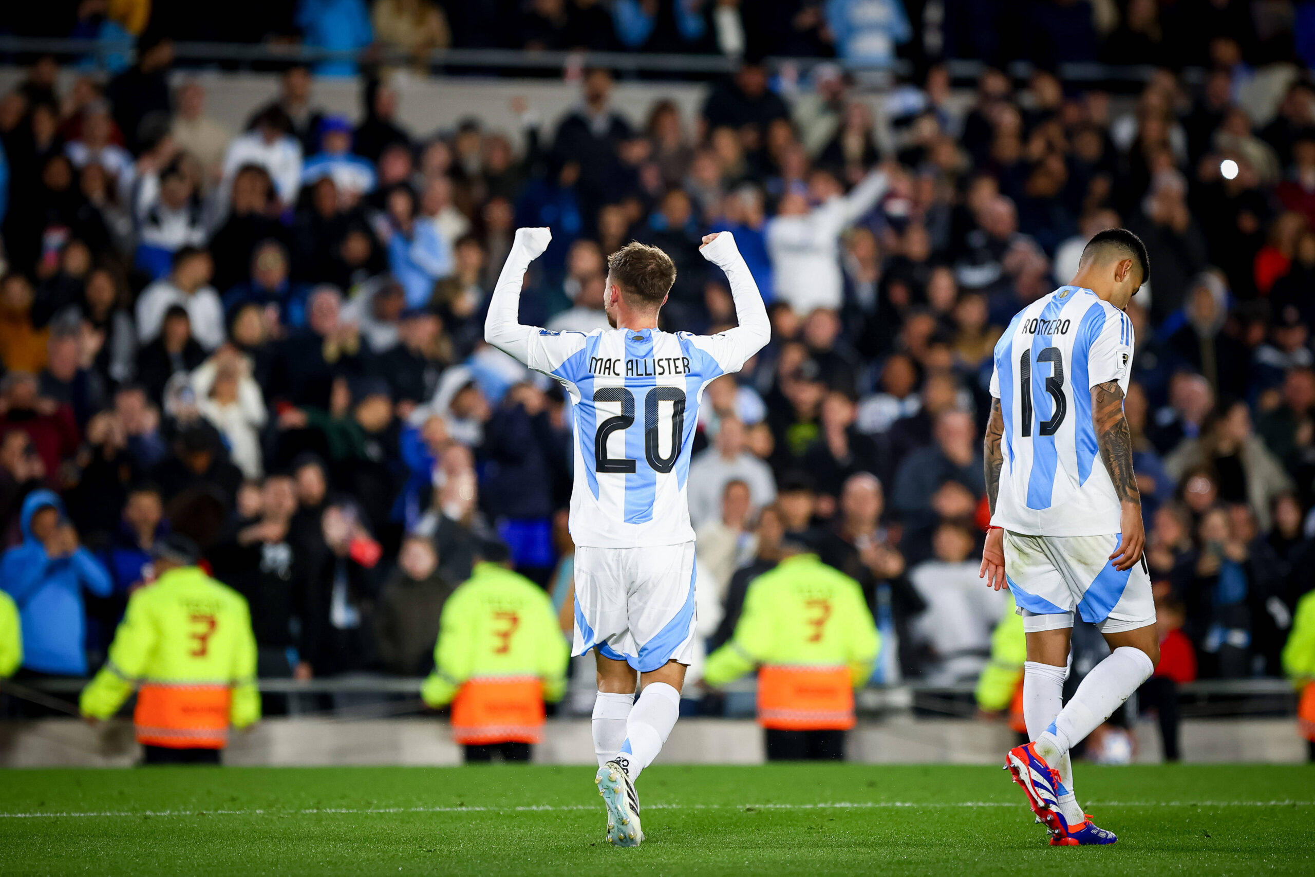Argentina Vs Chile in Buenos Aires, Argentina - 05 Sept 2024 Alexis Mac Allister of Argentina (C) celebrates a goal duri