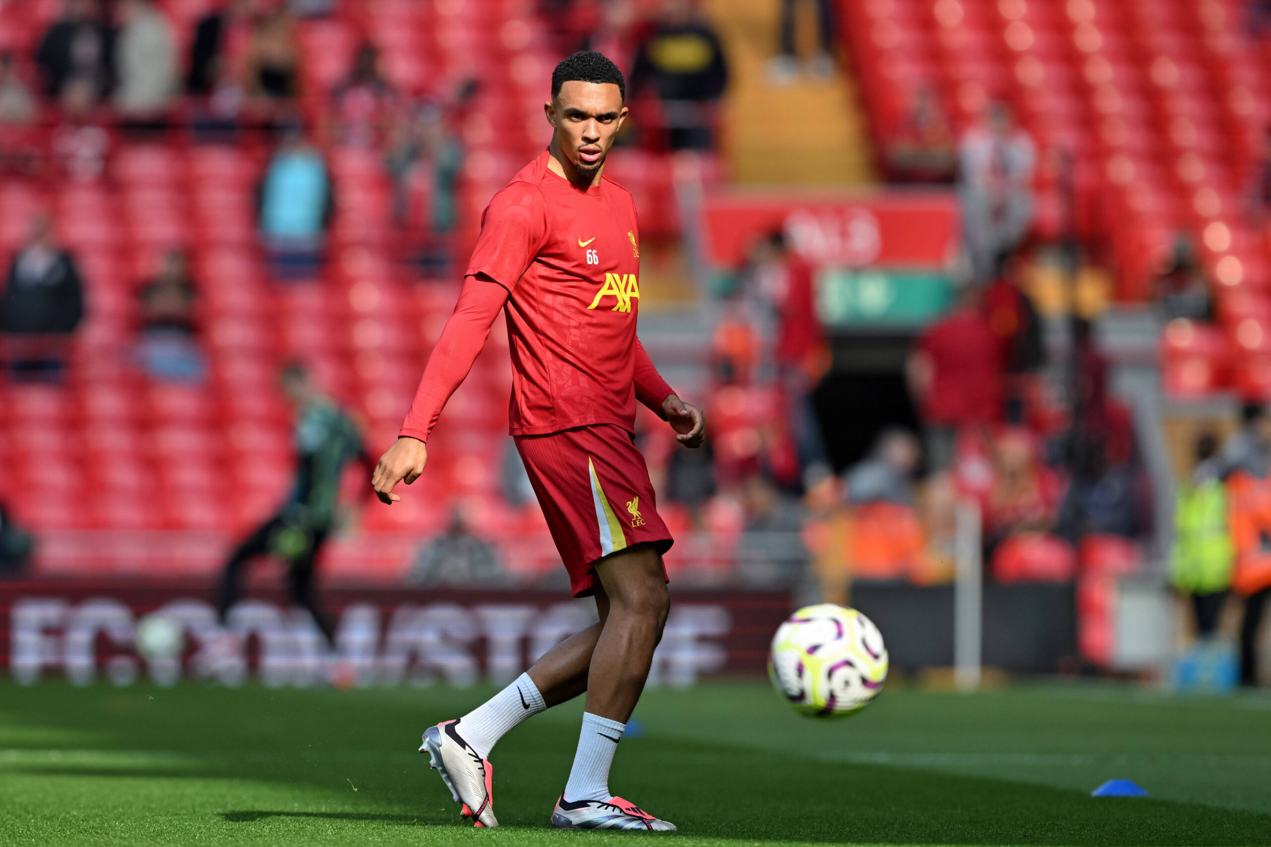 Premier League Liverpool v Bournemouth Trent Alexander-Arnold of Liverpool warms up ahead of the Premier League match Li