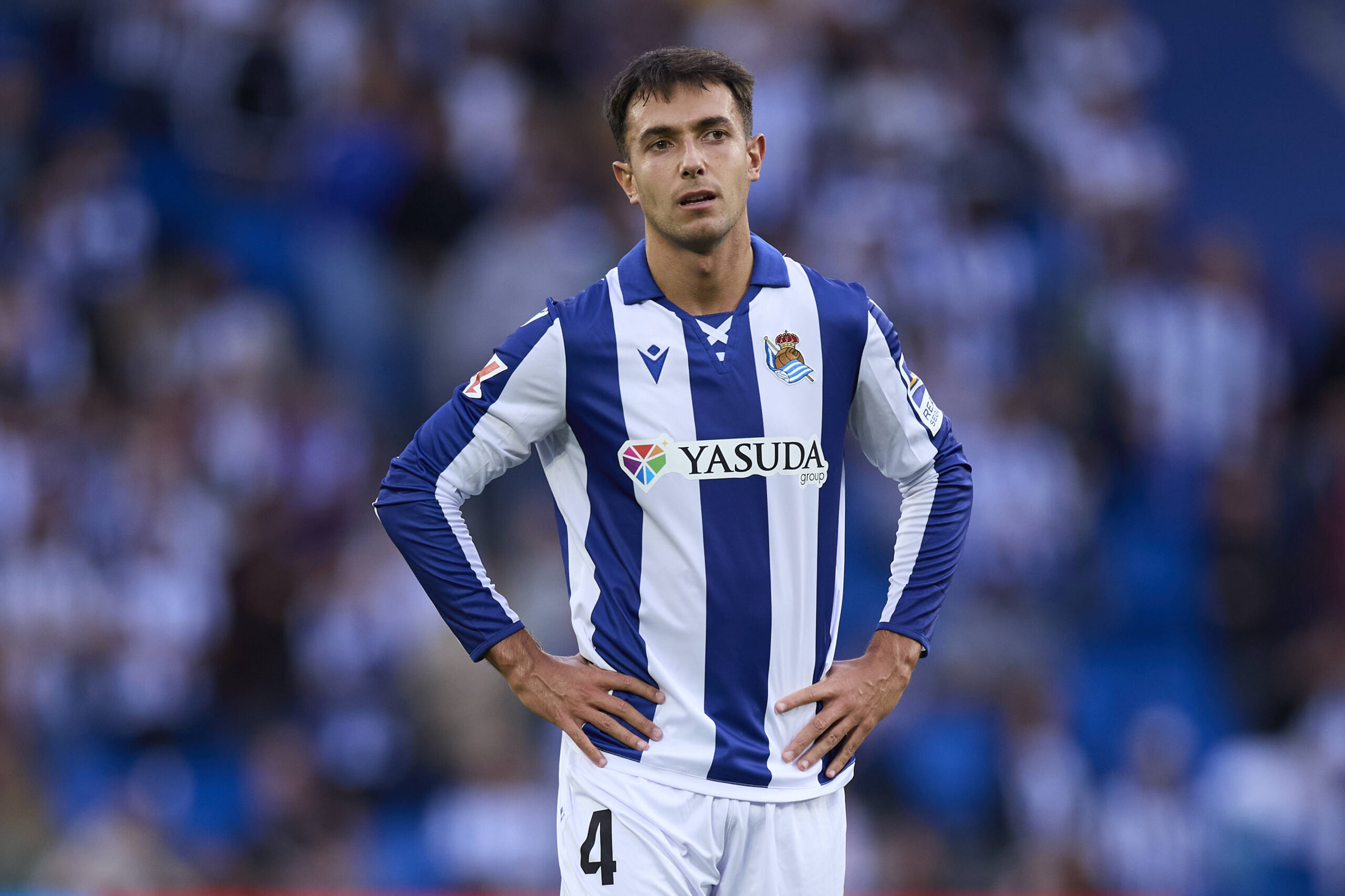 Real Sociedad v Valencia CF - LaLiga EA Sports Martin Zubimendi of Real Sociedad reacts during the LaLiga EA Sports matc