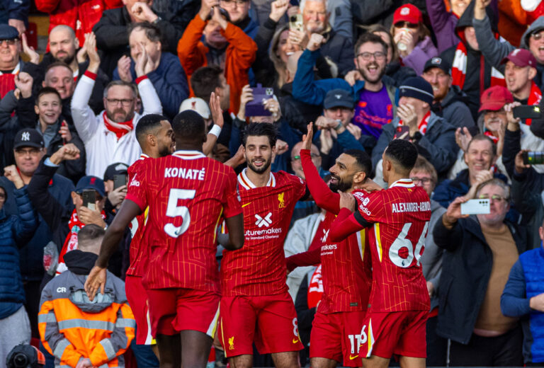 Football - FA Premier League - Liverpool FC v Chelsea FC LIVERPOOL, ENGLAND - Saturday, October 19, 2024: Liverpool s Mo