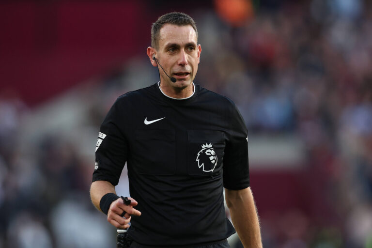 London, England, 27th October 2024. Referee David Coote during the Premier League match at the London Stadium, London. P