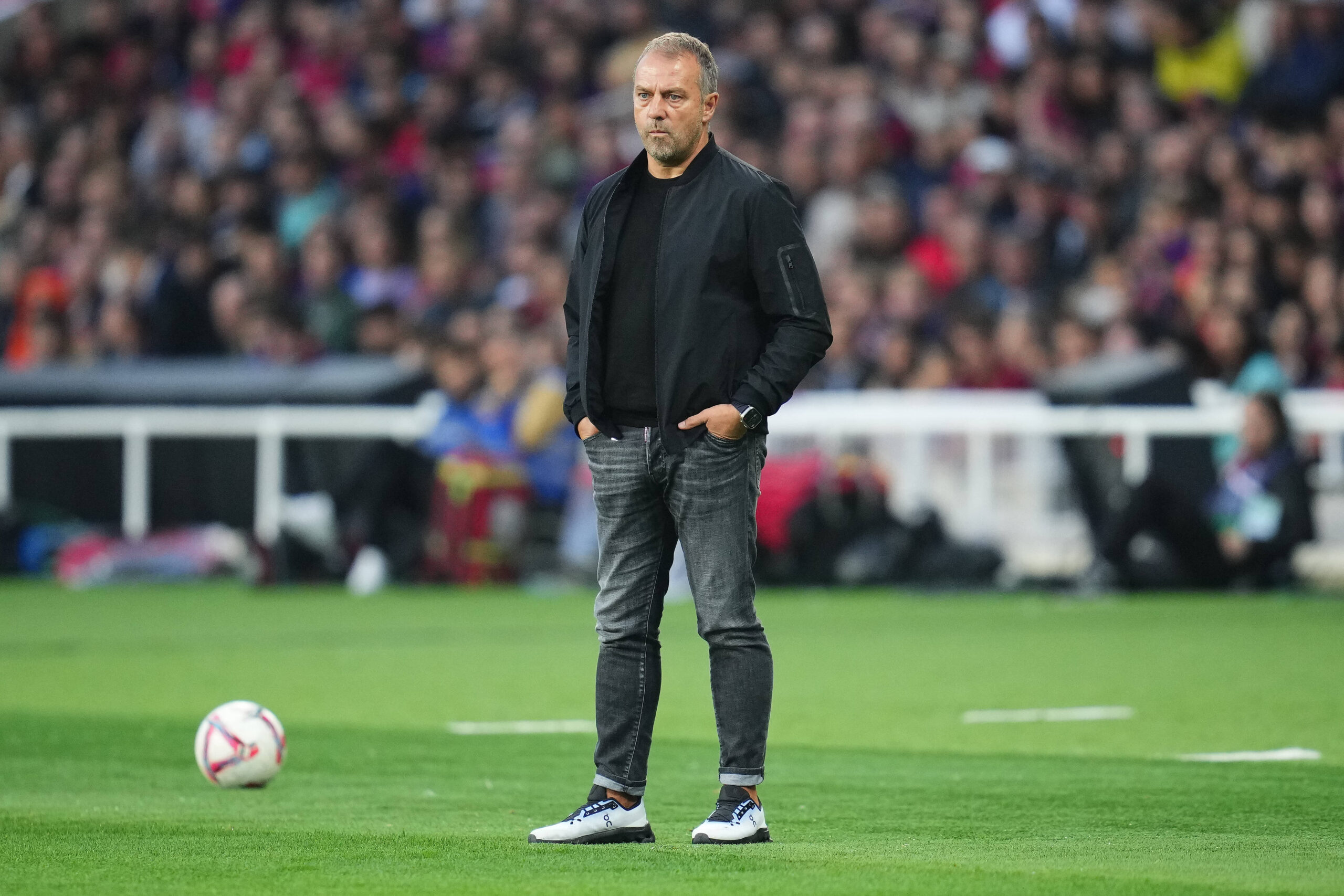 ESP: FC Barcelona, Barca v RCD Espanyol. La Liga EA Sports. Date 12 FC Barcelona head coach Hansi Flick during the La Li