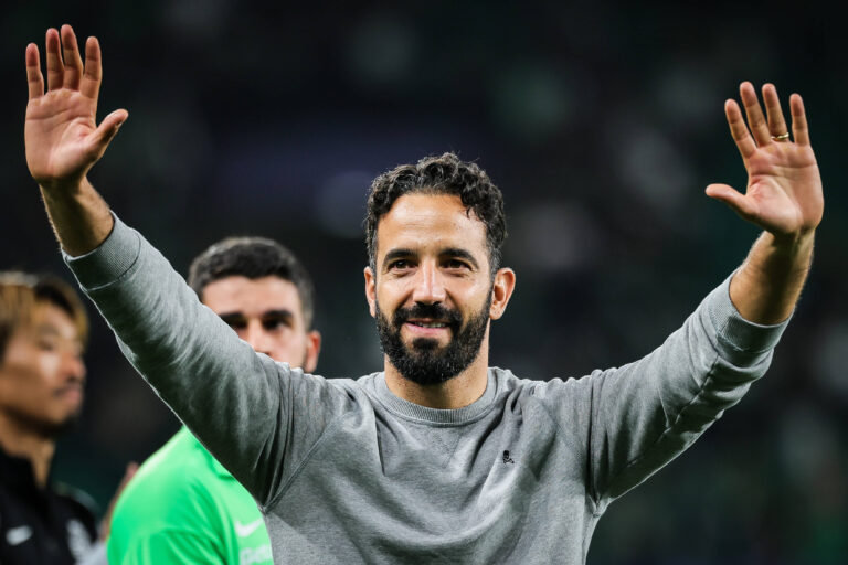November 5, 2024, Lisbon, Portugal, Portugal: Ruben AMORIM of Sporting celebrates the victory during the UEFA Champions