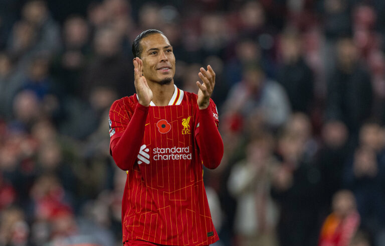 Football - FA Premier League - Liverpool FC v Aston Villa FC LIVERPOOL, ENGLAND - Saturday, November 9, 2024: Liverpool
