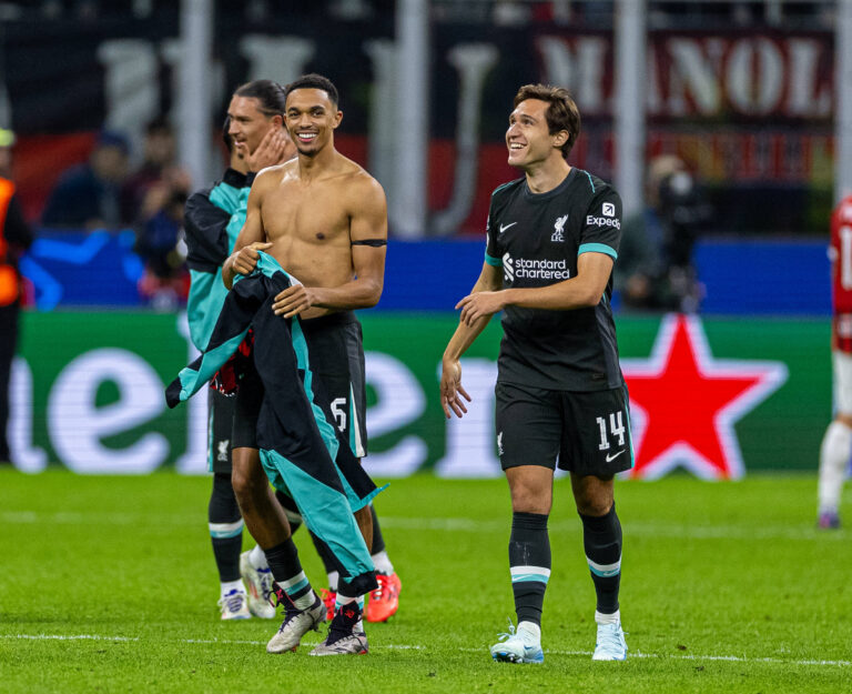 Football - UEFA Champions League - League Phase - AC Milan v Liverpool FC MILAN, ITALY - Tuesday, September 17, 2024: Li