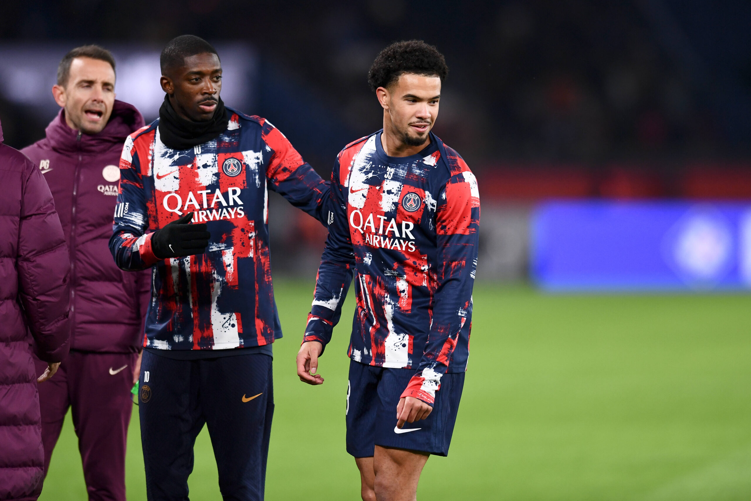 Paris Saint-Germain v Toulouse FC - Ligue 1 McDonald s 2024/2025 10 Ousmane DEMBELE (psg) - 33 Warren ZAIRE EMERY (psg)