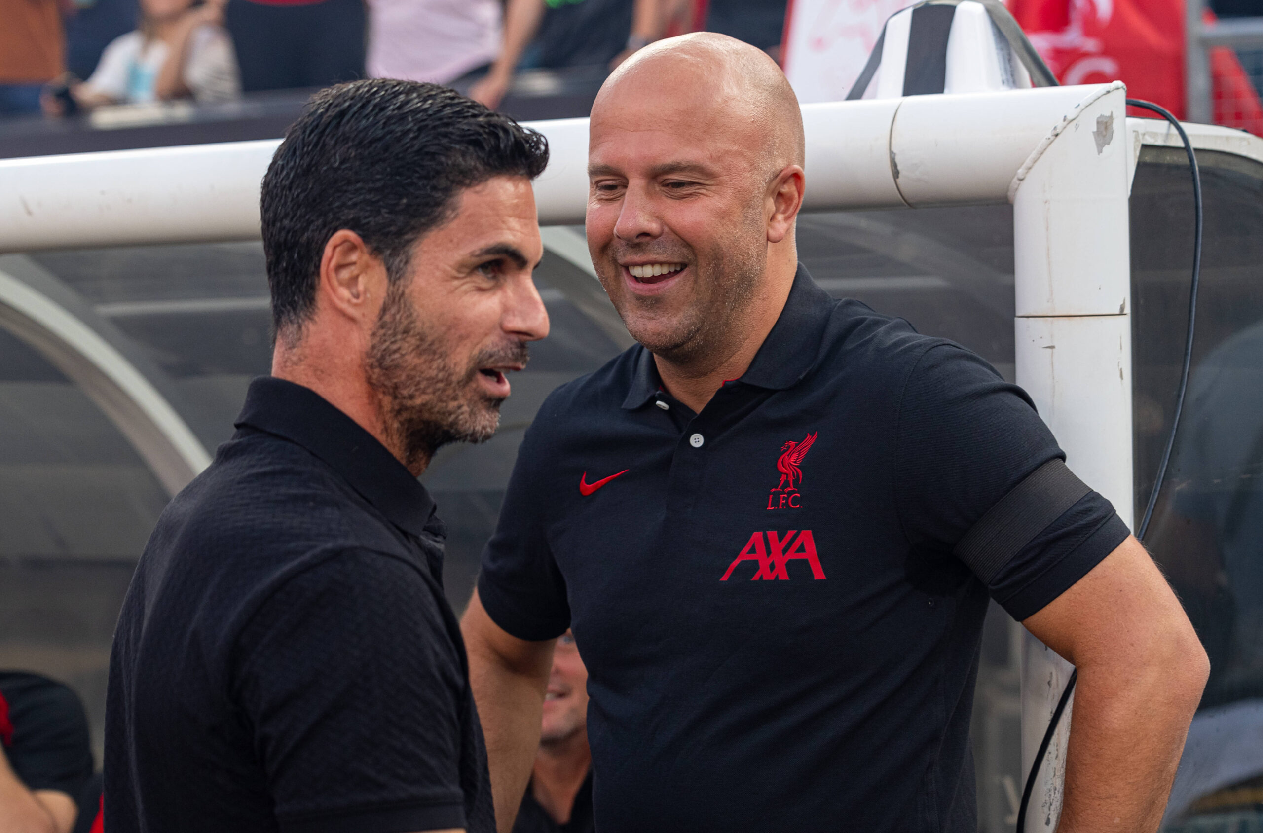 Football - Pre-Season - Liverpool FC v Arsenal FC PHILADELPHIA - Wednesday, July 31, 2024: Liverpool s head coach Arne S