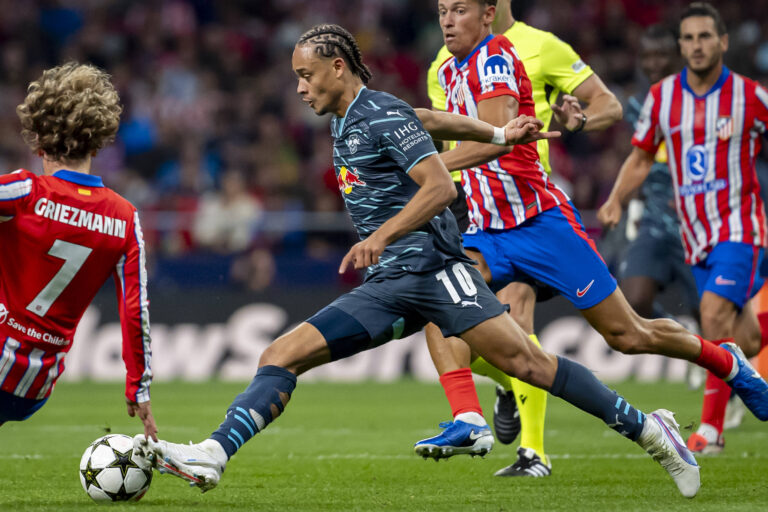 Atletico de Madrid v RB Leipzig - UEFA Champions League 2024/25 League Phase MD1 Xavi Simons of RB Leipzig (C) in action