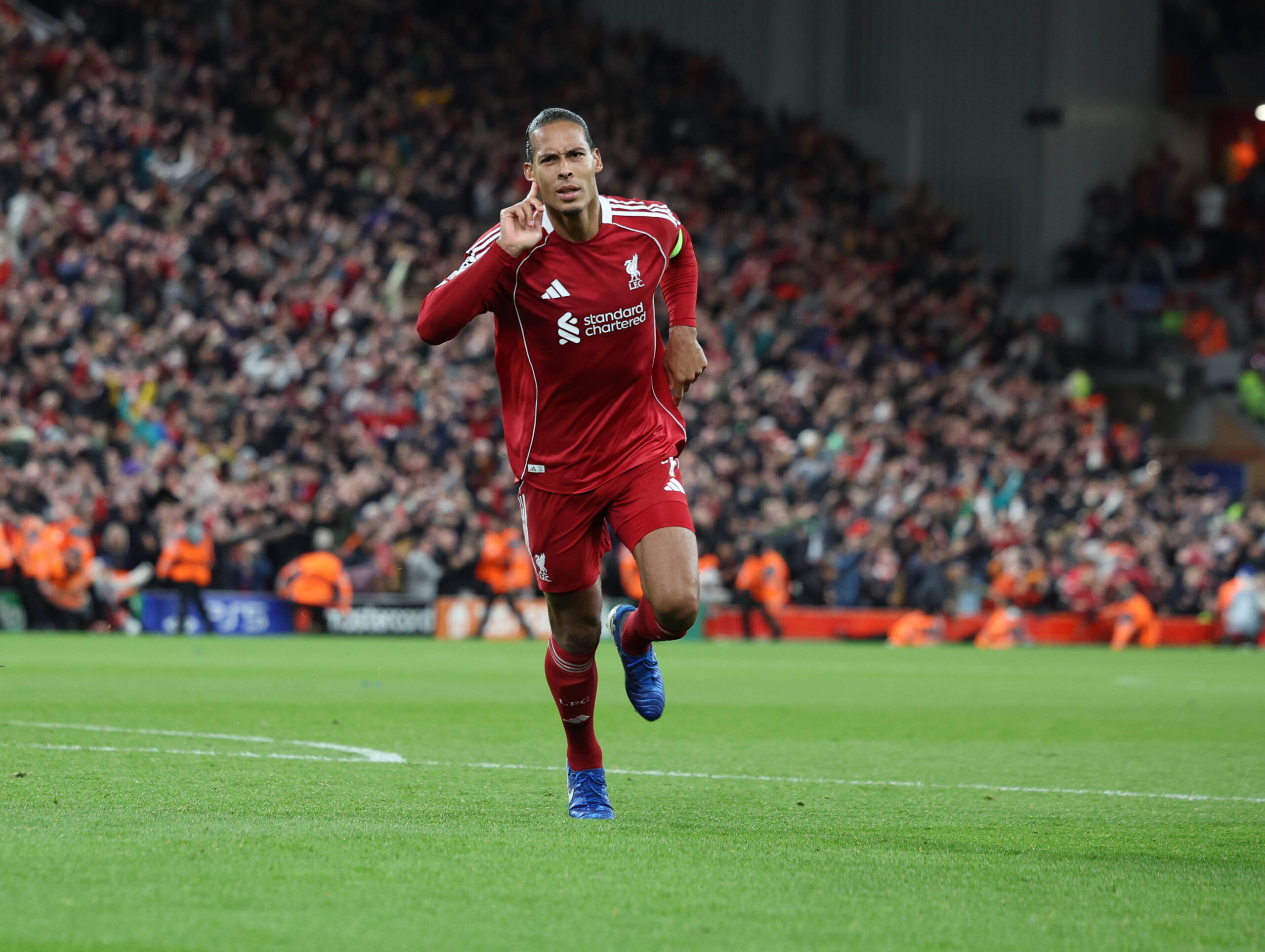 Slot expects players like Virgil van Dijk to guide the new players through the derby experience (Credits: Imago Images)