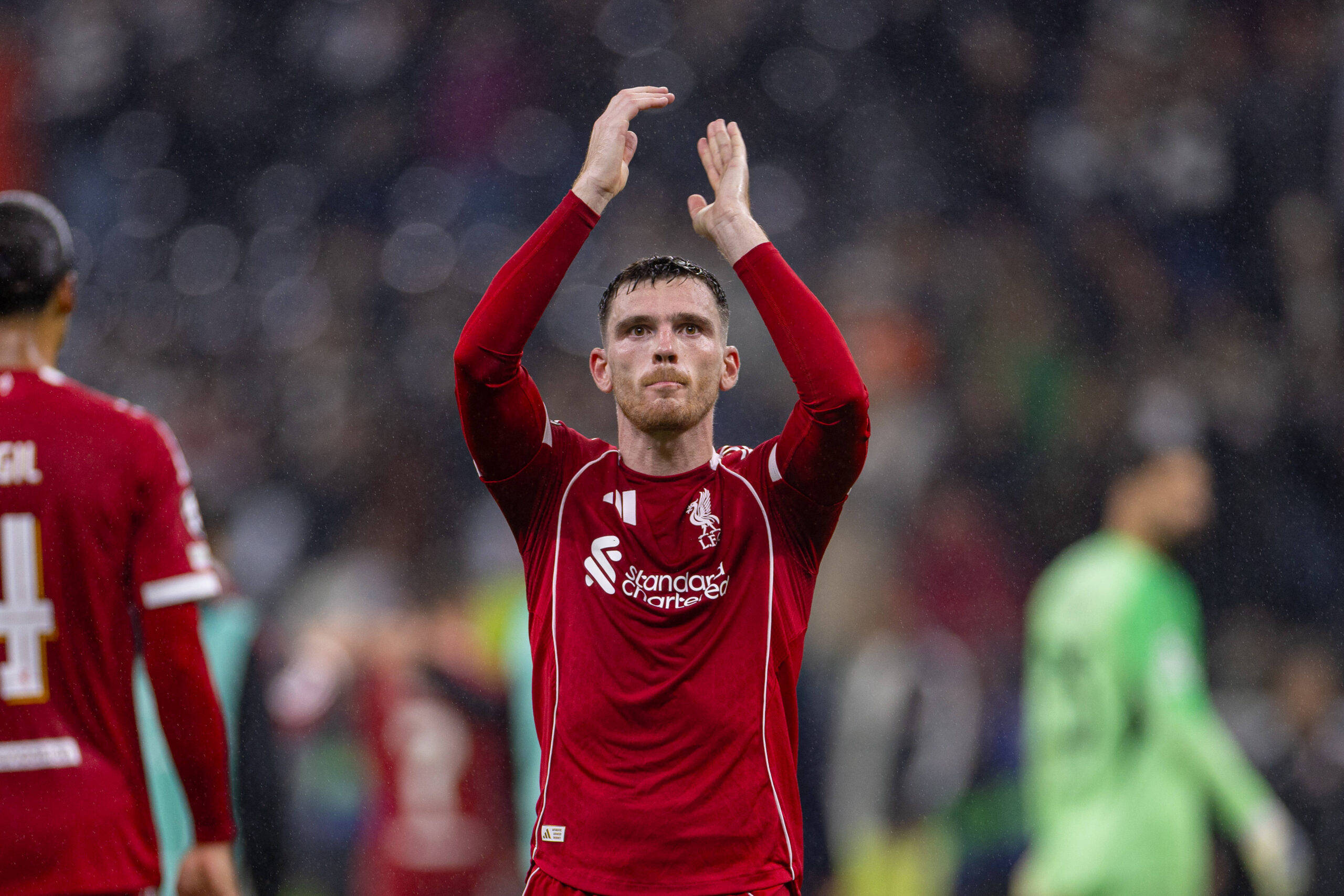 Andy Robertson is satisfied with the Reds' performance against Eintracht Frankfurt (Credits: Imago Images)