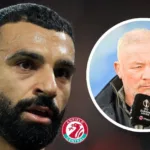 Mohamed Salah looking at Ally McCoist in a circular insert.